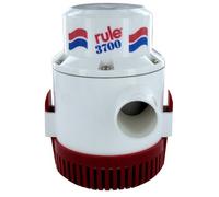 Rule 16A 3700 GPH Heavy Duty Bilge Pump, Non-Automatic, 24 Volt, White/Red | Marine Water Pump for Boats - Boat Accessories - Anti-Airlock, Silent, Stainless Steel Shaft - 1.5" Hose