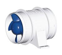 Rule 240-24V In-Line Blower, Slip On 4 Inch Connections, 235 CFM, 24 Volt