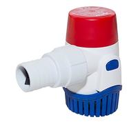 Rule 27DA-24 Marine Bilge Pump, Non-Automatic, 1100 GPH, 24 Volt | Boats with Thermal Cut-Off, Check Valve, Low Amperage, 3/4" Threaded Ports, Ideal Boat Accessories -1100 GPH, 24V, Not Auto
