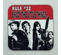 Rule #32 Enjoy The Little Things - Inspired by Zombieland - Drinks Coaster - Hardboard - 9cm x 9cm - Gloss Finish