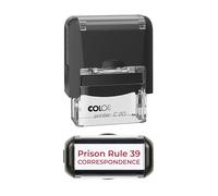 Rule 39 Legal Correspondence Stamp | Self Inking Red Office Stamp | Prison Rule 39 Mail Marking Stamp for Solicitors, Legal Firms & Prison Correspondence | 37mm x 12mm