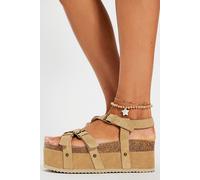 Rule Breaker 2.0 Flatform Sandals by Intentionally Blank at Free People in Tan, Size: EU 37 - female