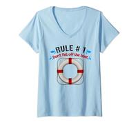 Rule Number 1 Don't Fall off the Boat Cruise Ship Travelers V-Neck T-Shirt