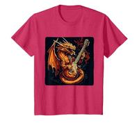 Rule the Music with this Guitar Playing Dragon Look T-Shirt