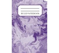Ruled Notebook: Purple Marbled: 6 x 9" 120 page, composition pad