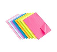 Ruled Notepad 8 Pieces Thick Self Adhesive Notes Office Supplies | 10x15cm Self Adhesive Memo Pad for School Classroom College Home Desk Learning Working Teaching