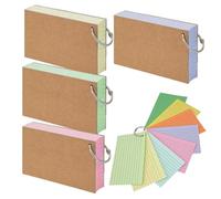 Ruled Study - 200 Pcs Index Flashcard,3x5 Inch Ruled Cards with Metal Rings for Student Review, Note Taking, Lesson Plans