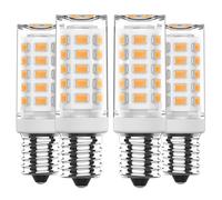 RuLEDne E14 LED Lamp Warm White 2700K, 4W / 650LM Light Bulb Replacement 50W 60W Halogen Lamps, 360° Beam Angle for Chandeliers, No Dimmable, Wall lamp, Desk Lamp, Pack of 4