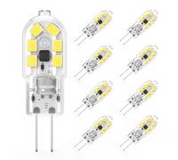 RuLEDne G4 LED Bulbs Cold White 6000K,2W Replacement 10W 20W Halogen Bulb, 12V AC/DC, 360°Beam Angle, Non Flicker G4 Capsule Light Bulbs, Non Dimmable, 8 Pack