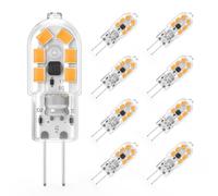 RuLEDne G4 LED Bulbs Warm White 3000K,2W Replacement 10W 20W Halogen Bulb, 12V AC/DC, 360°Beam Angle, Non Flicker G4 LED Capsule Light Bulbs, Non Dimmable,8 Pack