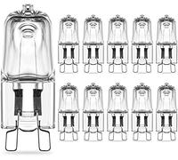 RuLEDne G9 Halogen Bulbs 60W 2800K Warm White 750lm Clear Dimmable, 230V, No Flicker, 360° Beam Angle, Pack of 10