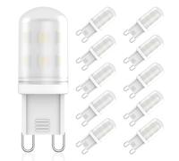 RuLEDne G9 LED Bulbs 2W Equivalent to 20W-28W Halogen Bulbs, Cool White 6000K, 360° Beam Angle, Non Flicker, Non Dimmable Energy Saving LED, 10 Pack