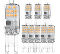 RuLEDne G9 LED Light Bulb 2 W Replacement for Halogen Lamp G9 28 W 25 W 20 W, G9 LED Warm White 2700 K, AC 230 V G9 LED Bulb, CRI 85+, No Flickering, 360 Degree Angle, Not Dimmable, Pack of 8