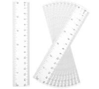 Ruler, 10 Pack Clear Plastic 15cm/6 Inch Drafting Tools,Clear Measuring Tool Classic Rulers for Student, School, Office, Artists, Engineers, Architects, Designers, Teachers