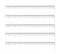 Ruler 20 cm, Plastic Transparent Ruler with Centimeter Scales, Transparent Flexible Precision Ruler, Primary School Measuring Tools for School, Office, Home
