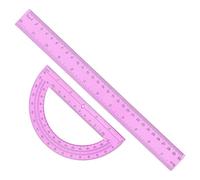 Ruler And Protractor Set | Math Geometry Learning Stationery,Protractor Ruler Geometry Tool - for Home School Office Classroom Students Teachers Engineers Architects Staffs