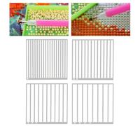 Ruler for Diamond Art,4Pcs DIY Diamond Art Alignment Ruler 5D Diamonds Crystal Painting Guide Rulers Stainless Steel Grid Rulers Gift for Diamonds Arts Enthusiasts DIY Handwork Crafts
