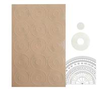 Ruler Grip Points | Clear Silicone Quilting Ruler Grips | 30 Pieces Non-Skid Ruler Grip Rings Adhesive Backing Grips for Rulers