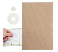 Ruler Grip Points - Non-slip Silicone Grips Quilting Templates - Sanding Stickers Transparent Adhesive Rings | Pack of 30 Adhesive Support Rings Sewing Accessories Precision Aids