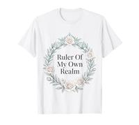 Ruler of My Own Realm Floral Tiara Botanical T-Shirt