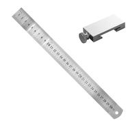 Ruler Positioning Blocks - Steel High Precision Marking System | Measuring Marking Lines Printer Non-slip DIY Woodworking Measuring Fence Woodworking