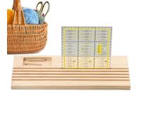 Ruler Rack - Wooden Quilting Ruler Holder with Slots and Spool Rack | Multipurpose Stand for Quilt Ruler, Grid Template, Sewing Accessories Organizer for Craft Room & Studio, large, See Description