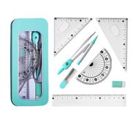 Ruler Set - Mathematical Geometry Ruler Kit | Student Geometry Set, Multifunctional Geometry Math Set, Portable Geometry Compass Set,