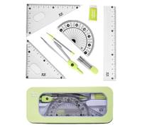 Ruler Set - Mathematical Geometry Ruler Kit | Student Geometry Set, Multifunctional Geometry Math Set, Portable Geometry Compass Set,