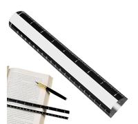 Ruler with Magnifying Bar | 8.6 Inches Acrylic Craft Aids - Data Processing 2X Magnifying Ruler with Scale | for Page Sheet Card Map Stamp Instruction Manual Forms Label Book Bible