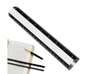 Ruler with Magnifying Bar | 8.6 Inches Acrylic Craft Aids - Data Processing 2X Magnifying Ruler with Scale | for Page Sheet Card Map Stamp Instruction Manual Forms Label Book Bible