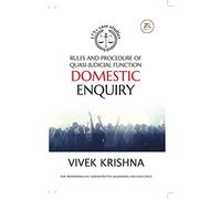 Rules and Procedure of Quasi-Judicial Function Domestic Enquiry