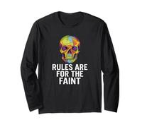 Rules are for The Faint - Bold Colorful Skull Art Long Sleeve T-Shirt