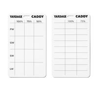 Rules Caddy Yardage Caddy - Golf Club Distance Bag Tag - Yardage Card - Record Your Distances - Training Aid - Dual Sided - Shoot Lower Scores!
