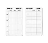 Rules Caddy Yardage Caddy - Golf Club Distance Bag Tag - Yardage Card - Record Your Distances - Training Aid - Dual Sided - Shoot Lower Scores!