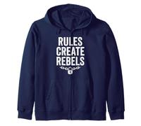 Rules Create Rebels Protest Freedom Statement Gift Zip Hoodie