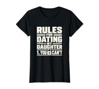 Rules for Dating My Daughter 1 You Can't Lock Rules Value Graphic T-Shirt, Women, Black, L