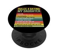 Rules For Dating My Daughter Novelty Graphic Cool Designs PopSockets Adhesive PopGrip