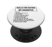 Rules For Dating My Daughter Novelty Graphic Cool Designs PopSockets Adhesive PopGrip