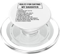 Rules For Dating My Daughter Novelty Graphic Cool Designs PopSockets PopGrip for MagSafe