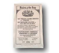 Rules of The Inn Galley Tea Towel - No skulking Loafers