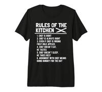 Rules of The Kitchen Funny Master Cook Chef Cooking Joke Premium T-Shirt