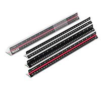 Rulex 30cm Black Metal Triangular Scale Ruler 1:1 1:10 1:2 1:20 1:5 1:50 1:100 1:200 1:500 1:1000 1:1250 1:2500