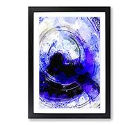Ruling The World in Abstract Framed Print | A2 Black Framed Wall Art | Ready to Hang | Abstract Map Picture | Living Room Bedroom Lounge Office