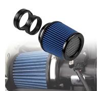 RULLINE 76mm 89mm 102mm Air Filter 3" 3.5" 4" Cold Air Intake Universal Clamp-On Air Filter Three Different Size High Flow Round Tapered Cone Cool Air Filter Cleaner Blue