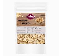 Rulop Blanched Peanuts 1Kg - Raw Whole PeaNuts - 100% Natural - Large Bag - Edible Nut - Unsalted Unroasted Skinless Shelled - for Making Peanut Butter & Roasting - Non GMO