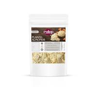 Rulop Flaked Almonds 1kg - 100% Natural Raw Sliced Blanched Almond Flakes 1 kg - Large Bulk Bag Premium Quality Blanch Almond Slices Slice Nut - Ideal for Baking Cakes Cereal Topper - Non GMO Vegan