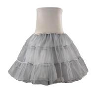 RULTA 50s Women Retro Petticoat Underskirt Vintage A-line Crinoline Half Slips Rockabilly Tutu Skirt (UK, Alpha, L, Regular, Regular, Grey)