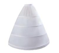 RULTA Women's Crinoline Petticoat Skirt A-line 3-Hoops underskirt suitable for wedding ball dresses bridal Slips Skirt, 4 Hopps-white, One Size
