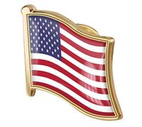 Ruluti 1pc American Flag Pin Badge Metal Lapel Pin Brooch Usa United States of Flag Lapel Pin Novelty Accessory