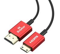 Rulykar Short 4K Mini HDMI 2.1 Cable 3.3ft/1m,Ultra High Speed 48Gbps Thin HDMI Cord Φ2.5mm,4K@60Hz,Compatible with Camera,Camcorder, Tablet and Graphics/Video Card, Laptop, Raspberry Pi 4